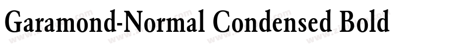 Garamond-Normal Condensed Bold Italic字体转换